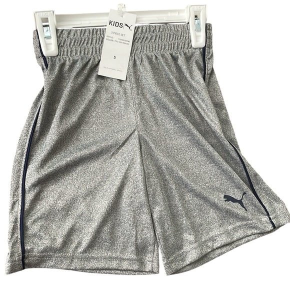 Puma Red and‎ Blue Tops with Gray Shorts Set of 3 - Picture 4 of 4